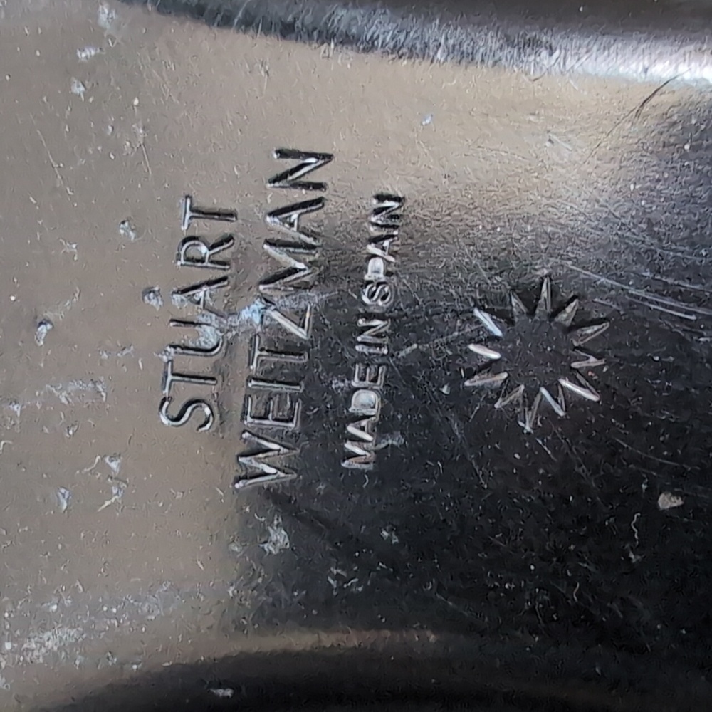 Stuart Weitzman Iridescent Black Patent Leather Women's Flats Shoes - Picture 6 of 9